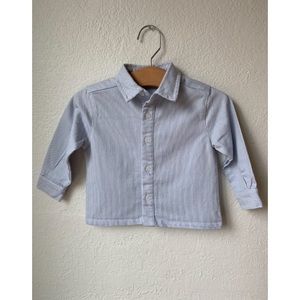 Wendy Bellissimo Baby & Kids Blue and White Striped Collared Button Down Shirt